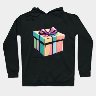 Colorful Gift Box with Vibrant Bow No. 625 Hoodie